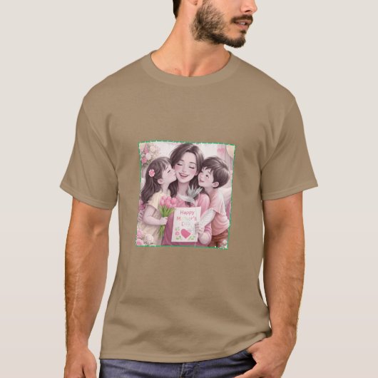 母の日おめでとう Tシャツ (正面)