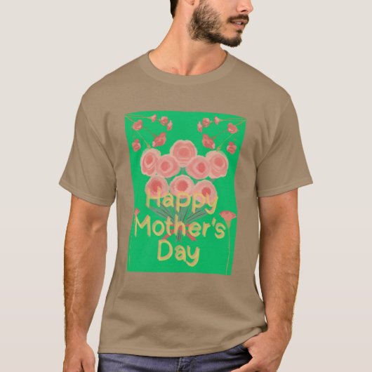 母の日おめでとう  Tシャツ (正面)