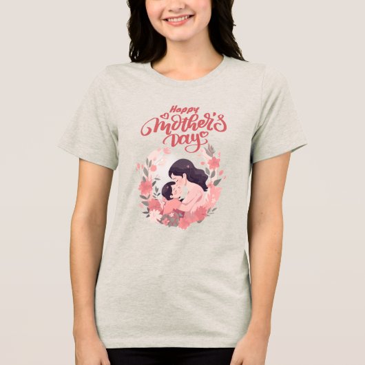 母の日おめでとうTシャツ トライブレンドTシャツ (正面)