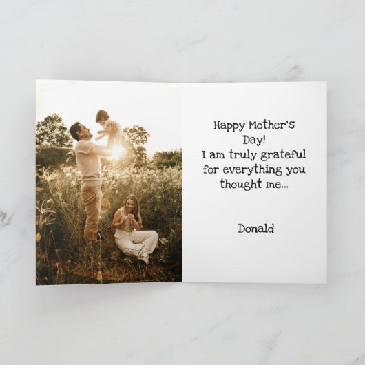 母の日おもしろいことわざ親の食べ物パン カード (内部)