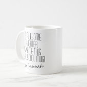 母の日おもしろい娘の白黒 コーヒーマグカップ (正面左)