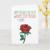 母の日おもしろい悪い義母カッコいい母 カード (黄色い花)