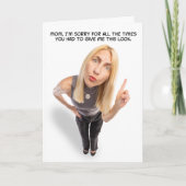 母の日おもしろい母与えの見怒た目 シーズンカード (正面)