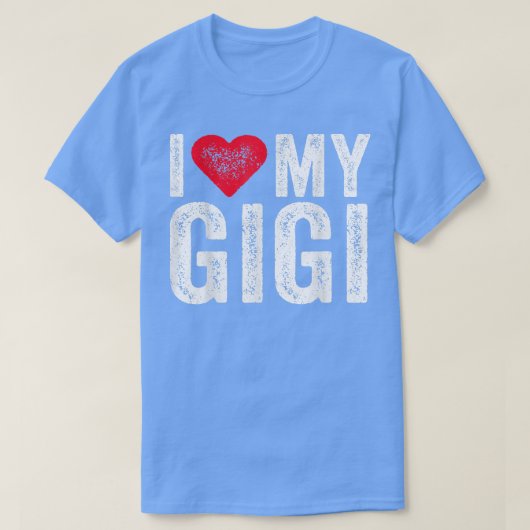 母の日おもしろい私は私のギギ赤いハート祖母 Tシャツ (デザイン正面)