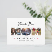 母の日おもしろい3写真丁取状 サンキューカード (スタンド正面)