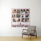 母の日お最高の母さん写真コラージピンク タペストリー (インサイチュ)