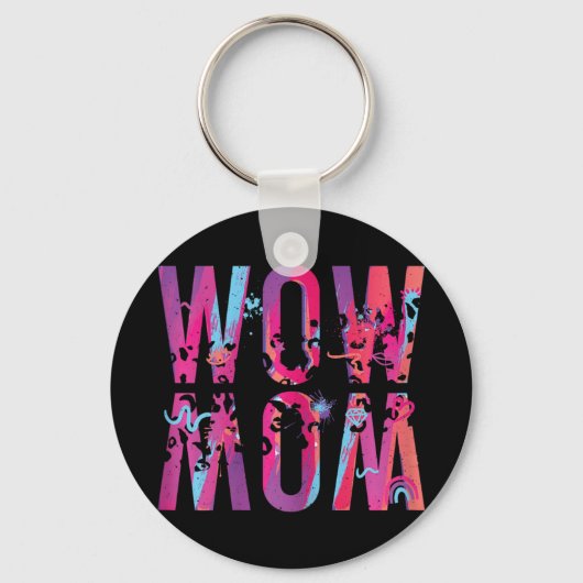 母の日お母さんはちょうどwow逆さまにアートブラシ キーホルダー (正面)