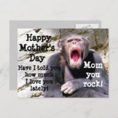 母の日お母さんロック!_ ポストカード (正面/裏面)