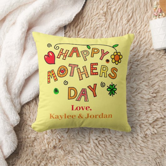 母の日お母さんワールド最高のの愛は常にかわいい クッション (ブランケット)