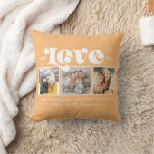 母の日お母さん大好き家族写真コラージュ クッション (ブランケット)