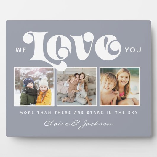 母の日お母さん大好き家族写真コラージュ フォトプラーク (正面)