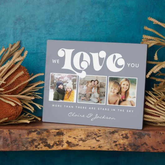 母の日お母さん大好き家族写真コラージュ フォトプラーク (側面)