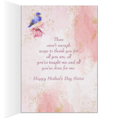 母の日お母さん姉妹ブルーバードアート (内側 (右))