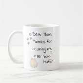 母の日お母さん猫からの贈り物おもしろい コーヒーマグカップ (左)