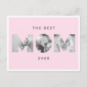 母の日お母さ最高のんほこりっぽいバラカスタム写真 ポストカード (正面)