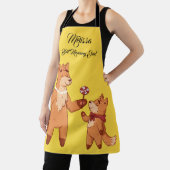 母の日かわいいキツネ。 エプロン (インサイチュ)