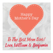 母の日かわいいフォトコラージュ4写真 フォトキューブ (正面)