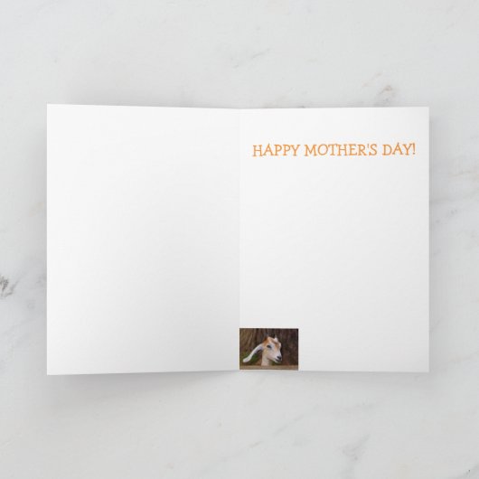 母の日かわいいベビーヤギ カード (内部)