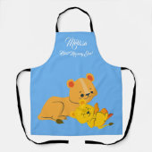 母の日かわいいライオン。 エプロン (正面)