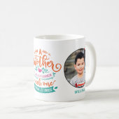 母の日かわいい引用文2写真テンプレート&名前 コーヒーマグカップ (正面右)