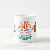 母の日かわいい引用文2写真テンプレート&名前 コーヒーマグカップ (中央)