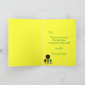 母の日かわいい民族漫画のキャラクター カード (内部)