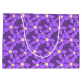 母の日かわいい紫色の花大抱き枕 ラージペーパーバッグ (裏面)