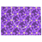 母の日かわいい紫色の花大抱き枕 ラージペーパーバッグ (裏面)