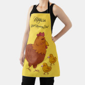 母の日かわいい鶏と雛。 エプロン (インサイチュ)