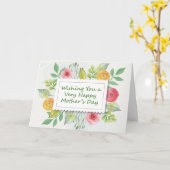 母の日がとても幸せだった カード (黄色い花)
