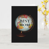 「母の日が地球の最高の母に幸せ」カード カード (黄色い花)