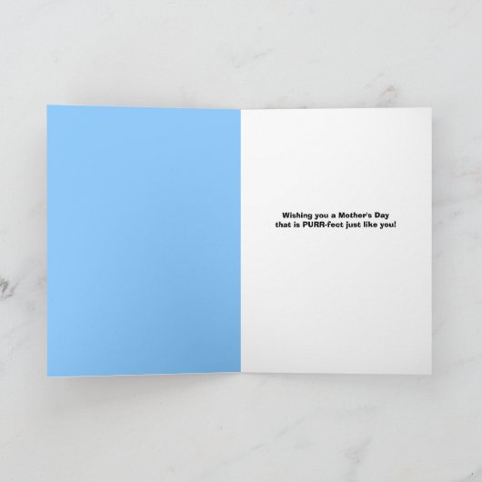 母の日が幸せなお母さん甘い氷が可愛い猫ポップ・アートの シーズンカード (内部)