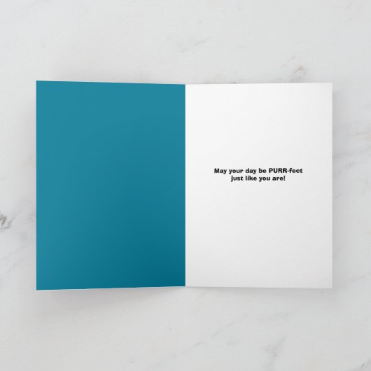 母の日が幸せなお母さん花帽子かわいい猫 シーズンカード (内部)