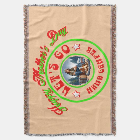 母の日が幸せならママカンパー行こう | スローブランケット (正面縦)