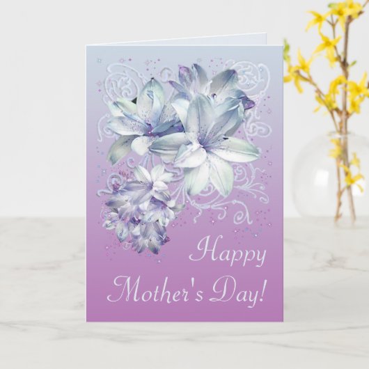 母の日が幸せな花 カード (黄色い花)