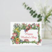 母の日が幸せな花 ポストカード (スタンド正面)