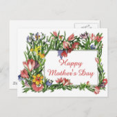 母の日が幸せな花 ポストカード (正面/裏面)