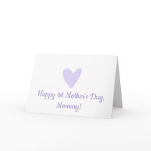 母の日が幸せ |かわいい小さな薄紫ハート