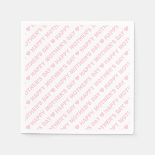 母の日が明るくピンク色に変わる スタンダードカクテルナプキン (正面)