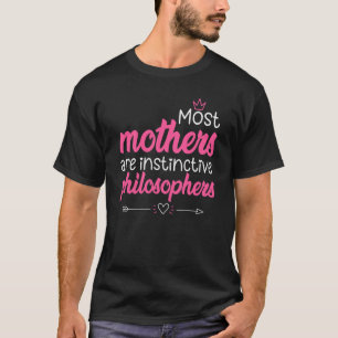 母の日ことわざかわいい母カッコいい哲学者Lov Tシャツ