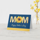 母の日すべての私たちから母の日金ゴールドのデイジー カード (黄色い花)