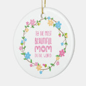 母の日で最も美しい母 |オーナメント セラミックオーナメント (左)