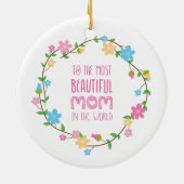 母の日で最も美しい母 |オーナメント セラミックオーナメント (裏面)