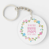 母の日で最も美しい母 |キーチェーン キーホルダー (正面)