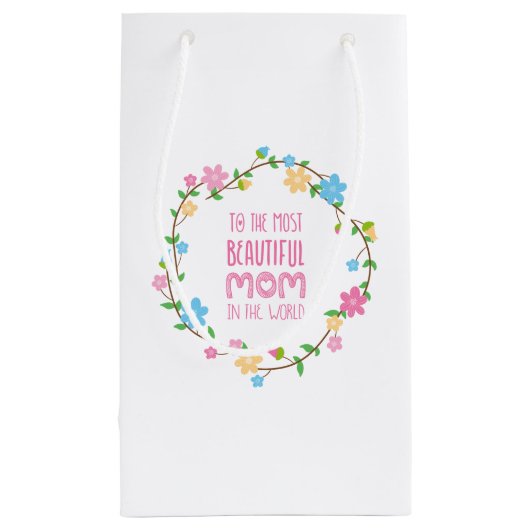 母の日で最も美しい母 |抱き枕 スモールペーパーバッグ (裏面)