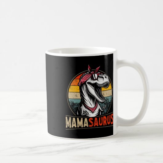 母の日とクリスマスのママサウルス恐竜ママ コーヒーマグカップ (右)