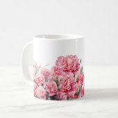 母の日とピンクのカーネーションの花|過去記事 コーヒーマグカップ (正面左)