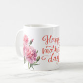 母の日とピンクのカーネーションの花|過去記事 コーヒーマグカップ (正面左)