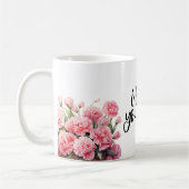 母の日とピンクのカーネーションの花|過去記事 コーヒーマグカップ (左)