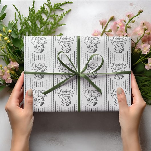 母の日と母の日 ラッピングペーパー